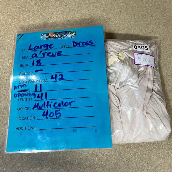 A’reve Anthropologie Women's Layered Dress SZ L Beige Boho Fairy Tunic Flowy Fun - Picture 10 of 10